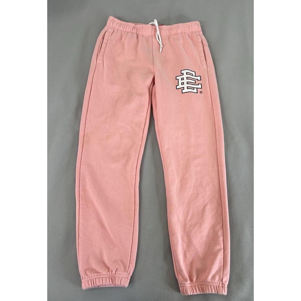 Eric Emanuel Unisex Sweatpants Joggers Size Medium Coral Pink